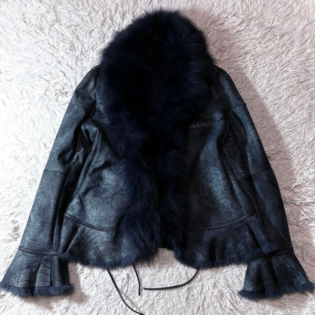 ジャケット・アウター fairy grunge far rabbit leather jacket