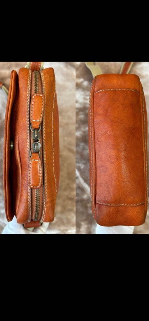 土屋鞄正規品　トーンオイルヌメ　ジップトップショルダー