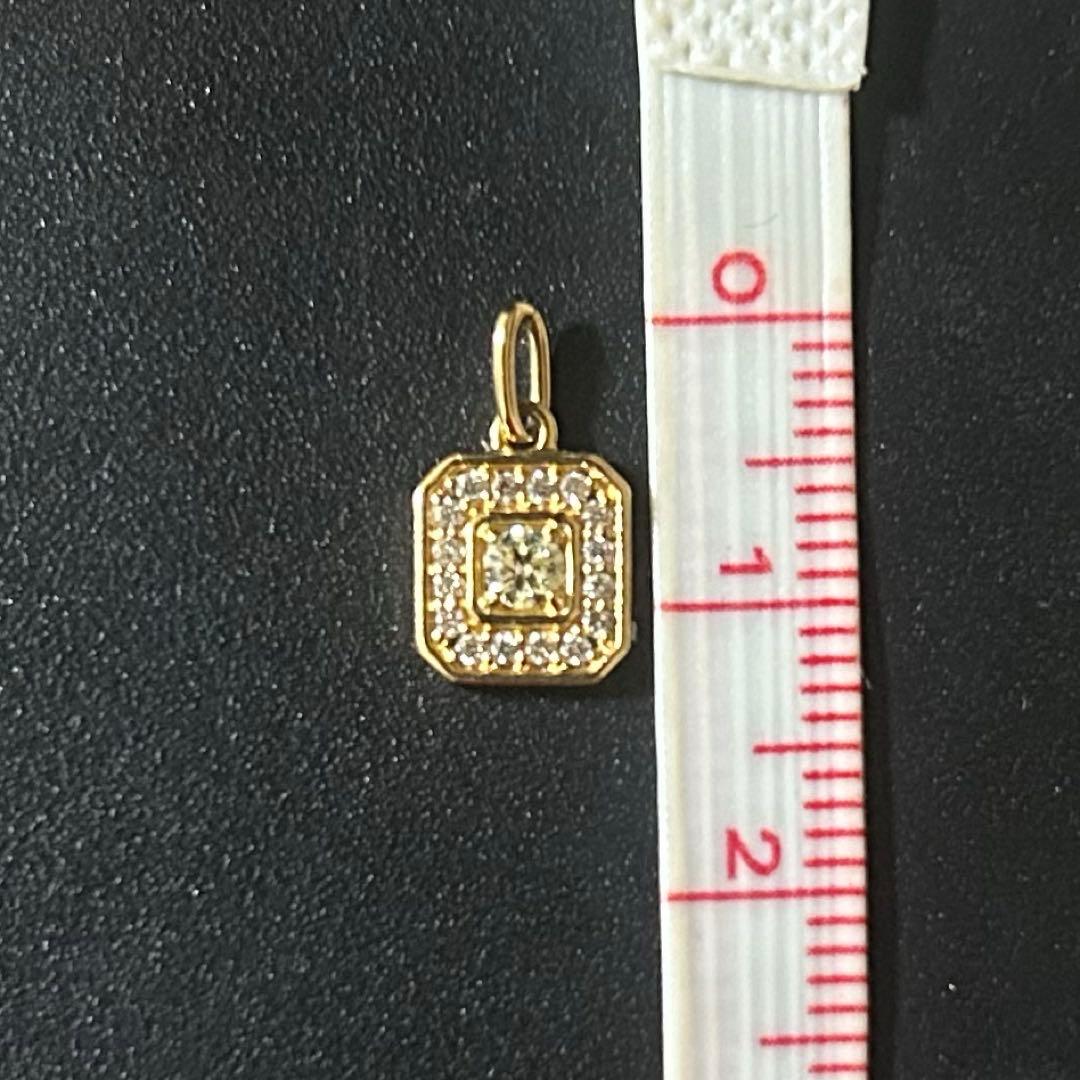 K18イエローゴールド　ダイヤモンドトップ（0.07カラット）　0.9グラム