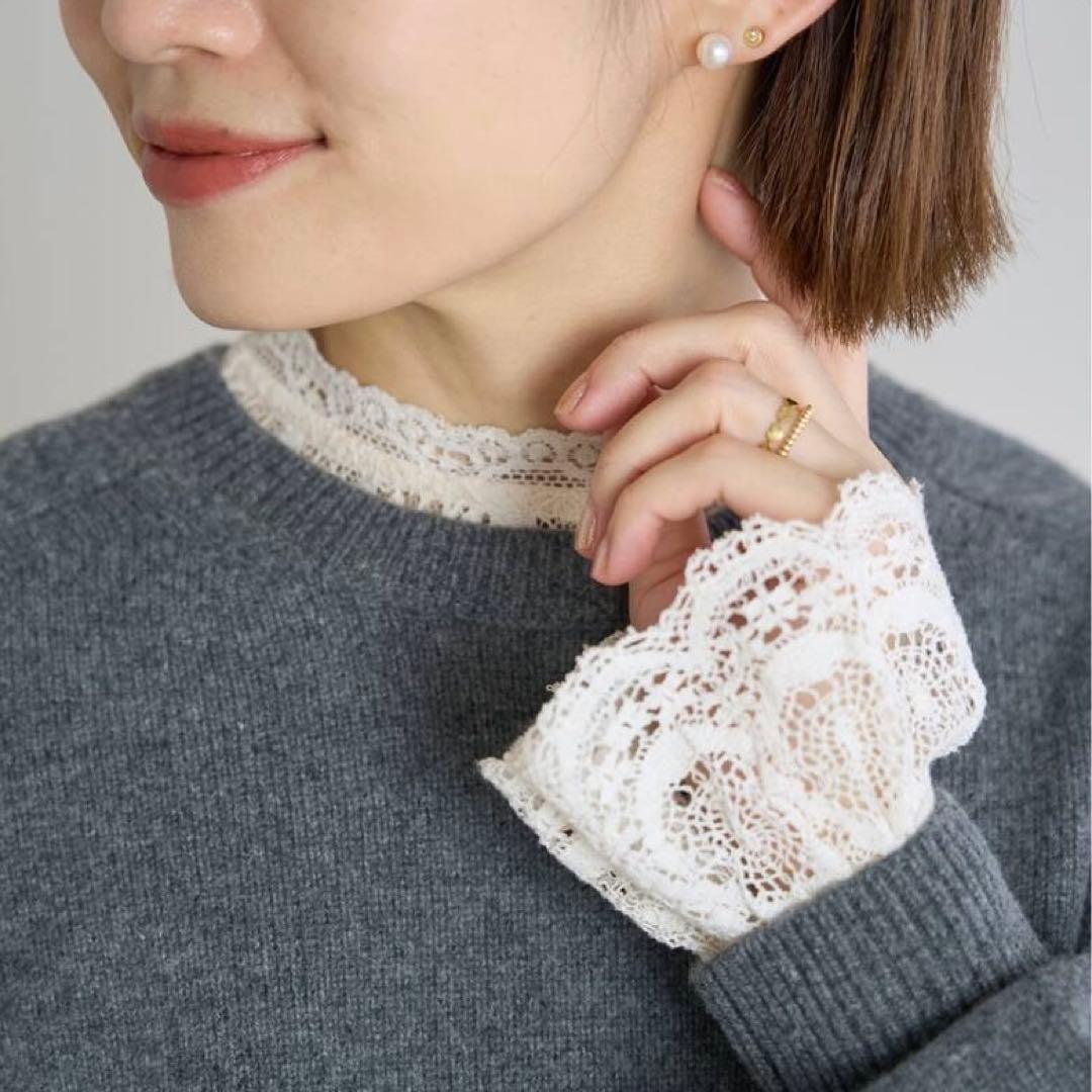 【IENA】リーフレースブラウス