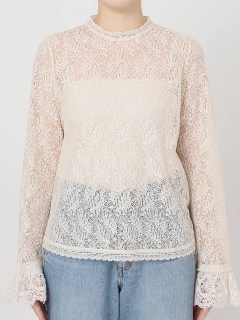 【IENA】リーフレースブラウス