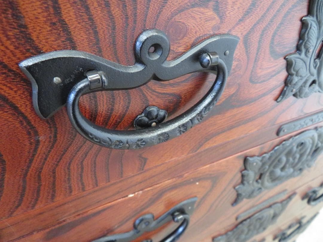 ■展示品■岩谷堂箪笥■伝統工芸品■拭漆■欅■整理箪笥■時代箪笥■5段■チェスト■