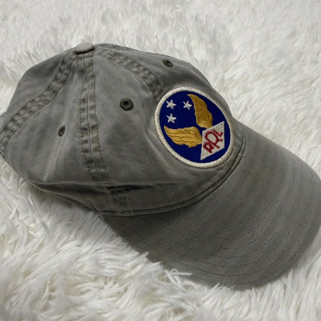 RRL ダブルアールエル ウイングロゴ ボールキャップ ヘリンボーン 刺繍