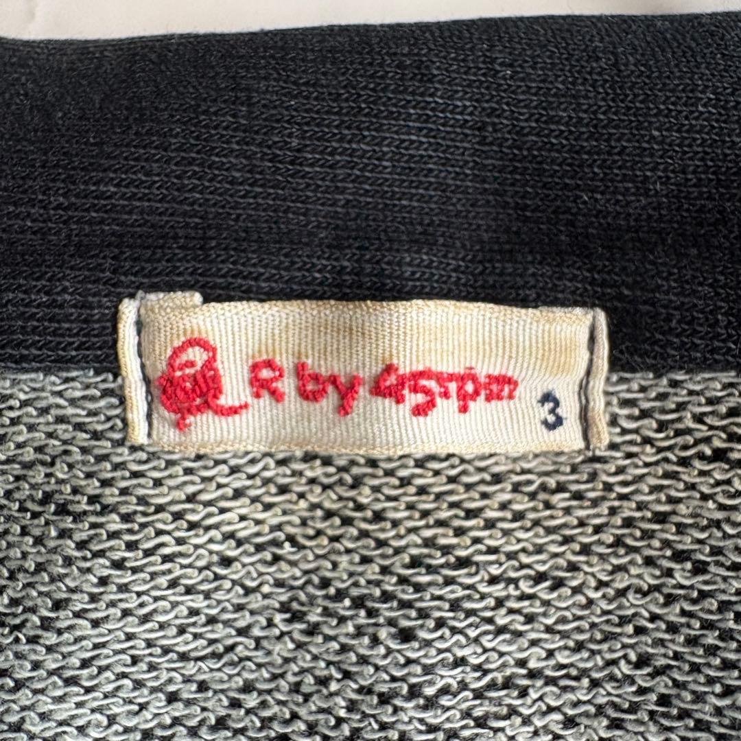 R by 45rpm インディゴ染め カバーオール 黒 3 コットン100