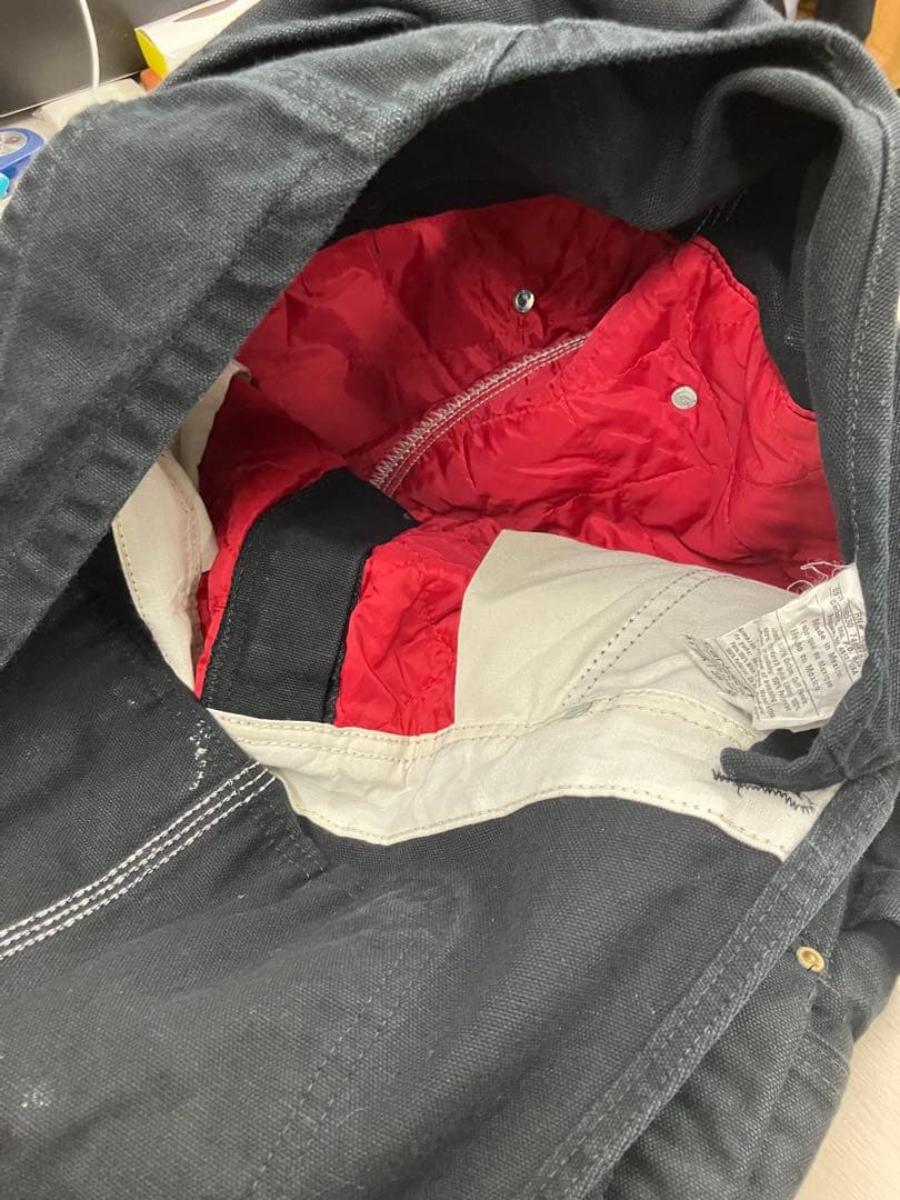 carhartt BLACKオーバーオール　ダブルニー仕様　W38Ｌ30