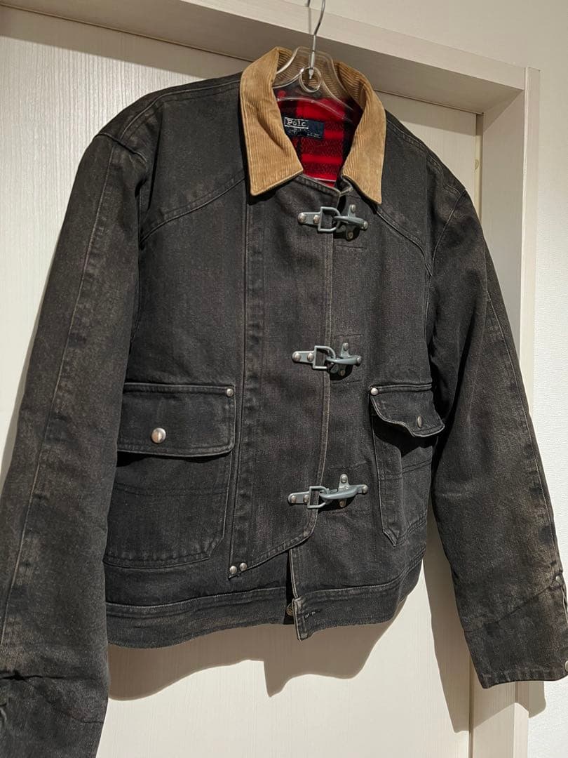 Ralph Lauren ブラックデニム ファイヤーマンジャケット　Mサイズ