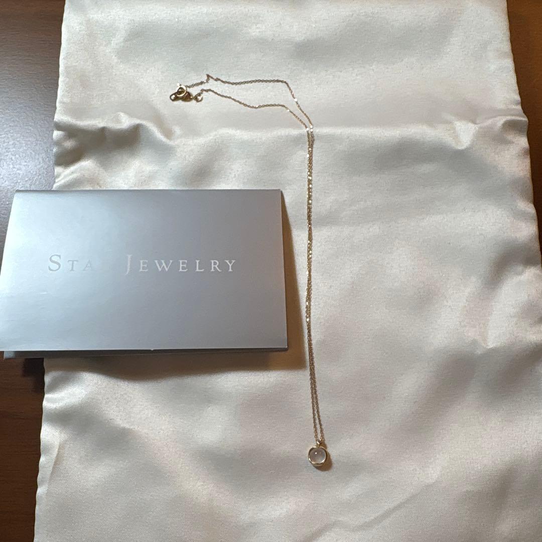 スタージュエリー ムーンストーン　ダイヤ　ネックレス