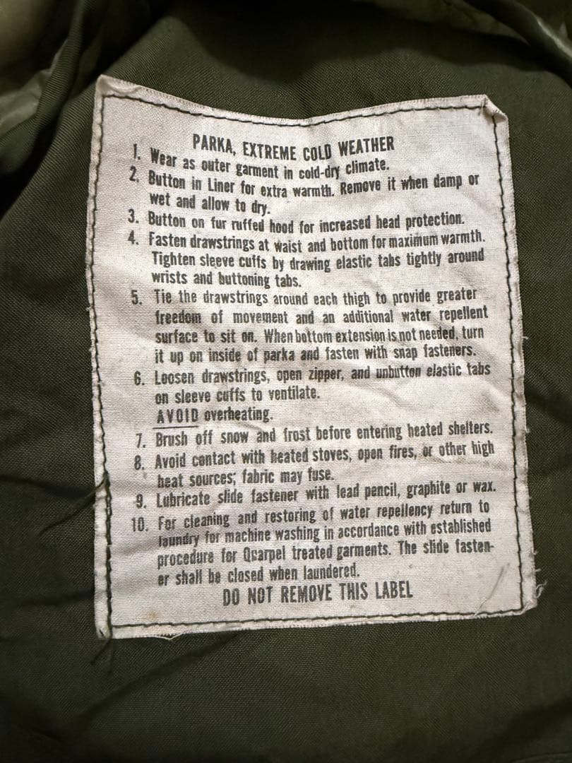 ライナー付/US ARMY M-65 FISHTAIL PARKA/モッズコート