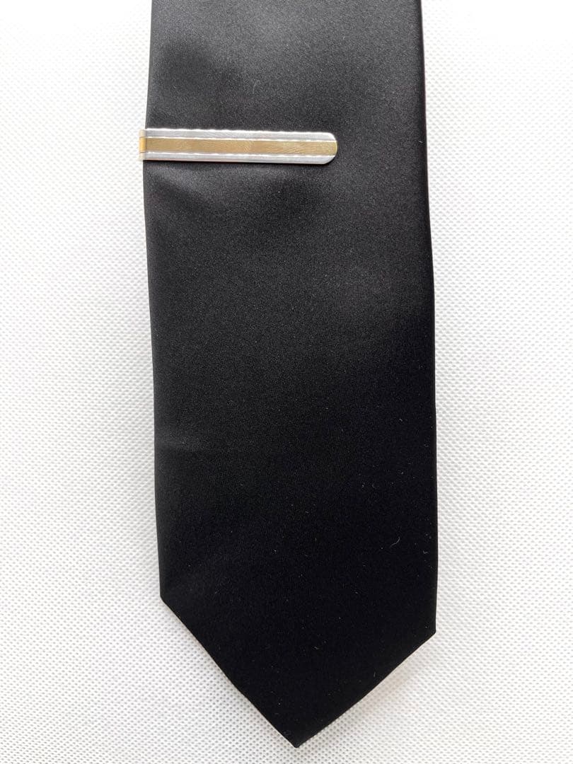c304 希少ティファニー　ゴールドライン　コンビ　ネクタイピン　18K/925