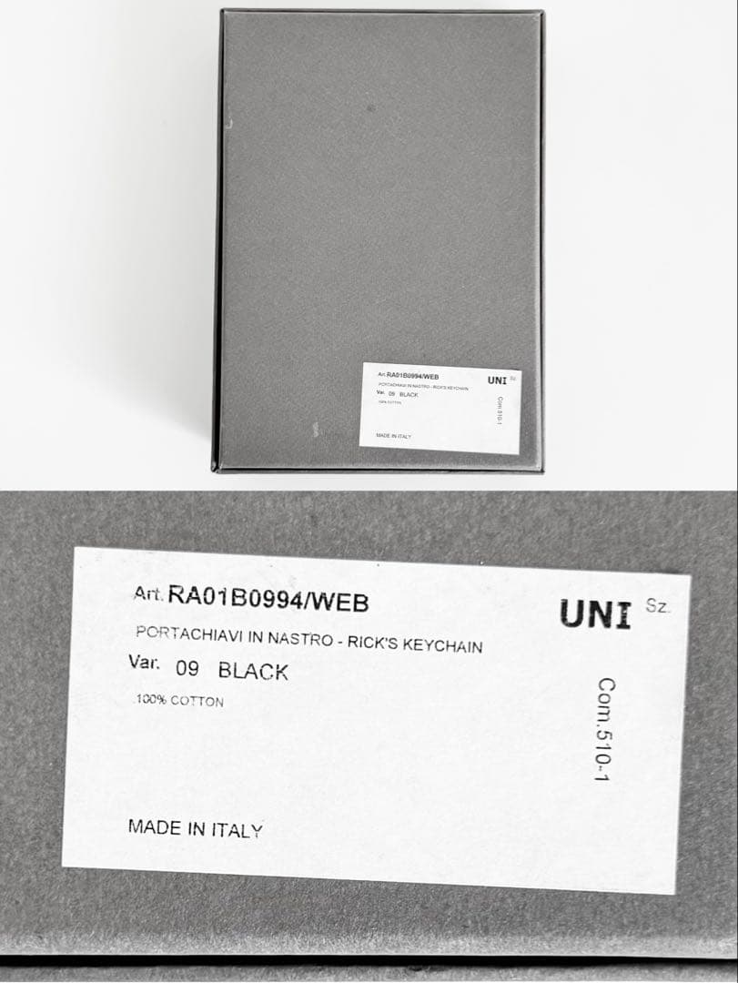 新品　Rick Owens　RICK‘S ロブスタークラスキーチェーン　コットン