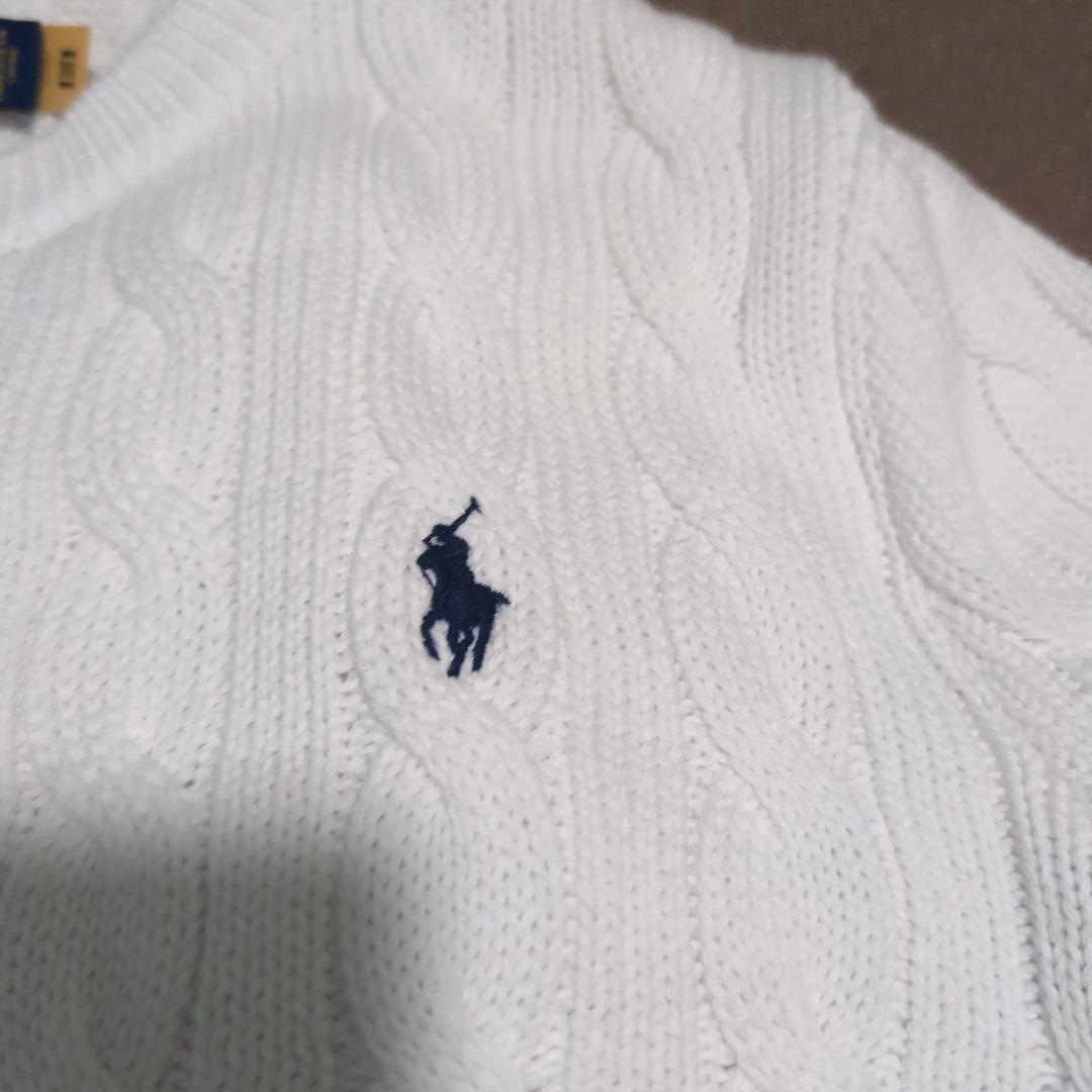 ラルフローレンの白のカーディガン