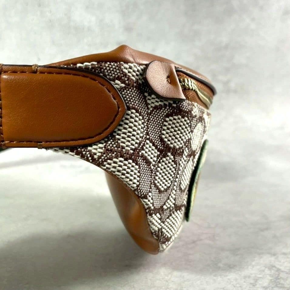 限定 極美品 COACH ×Disney チャーター ベルトバッグ レザー 茶