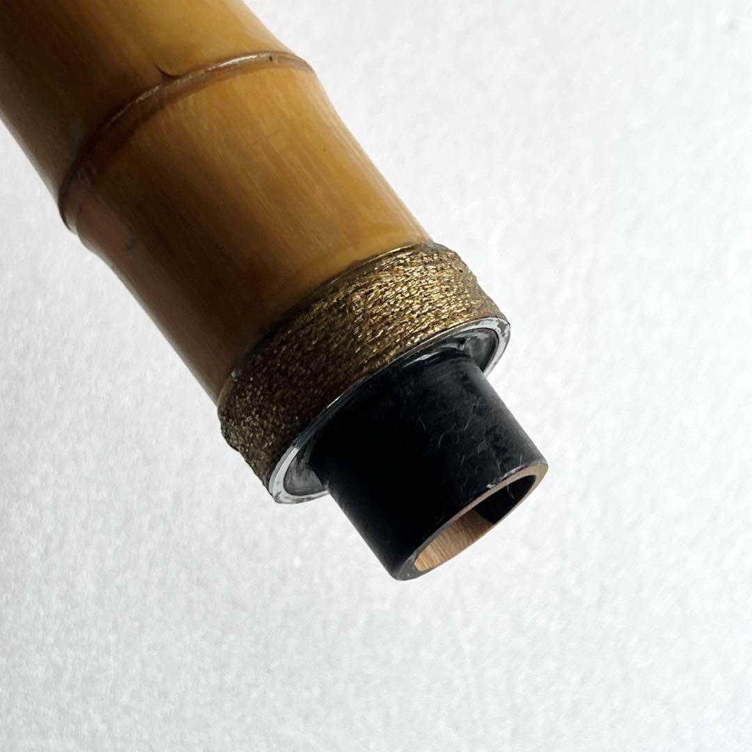 尺八本体　 5穴 金属リング　一尺八寸