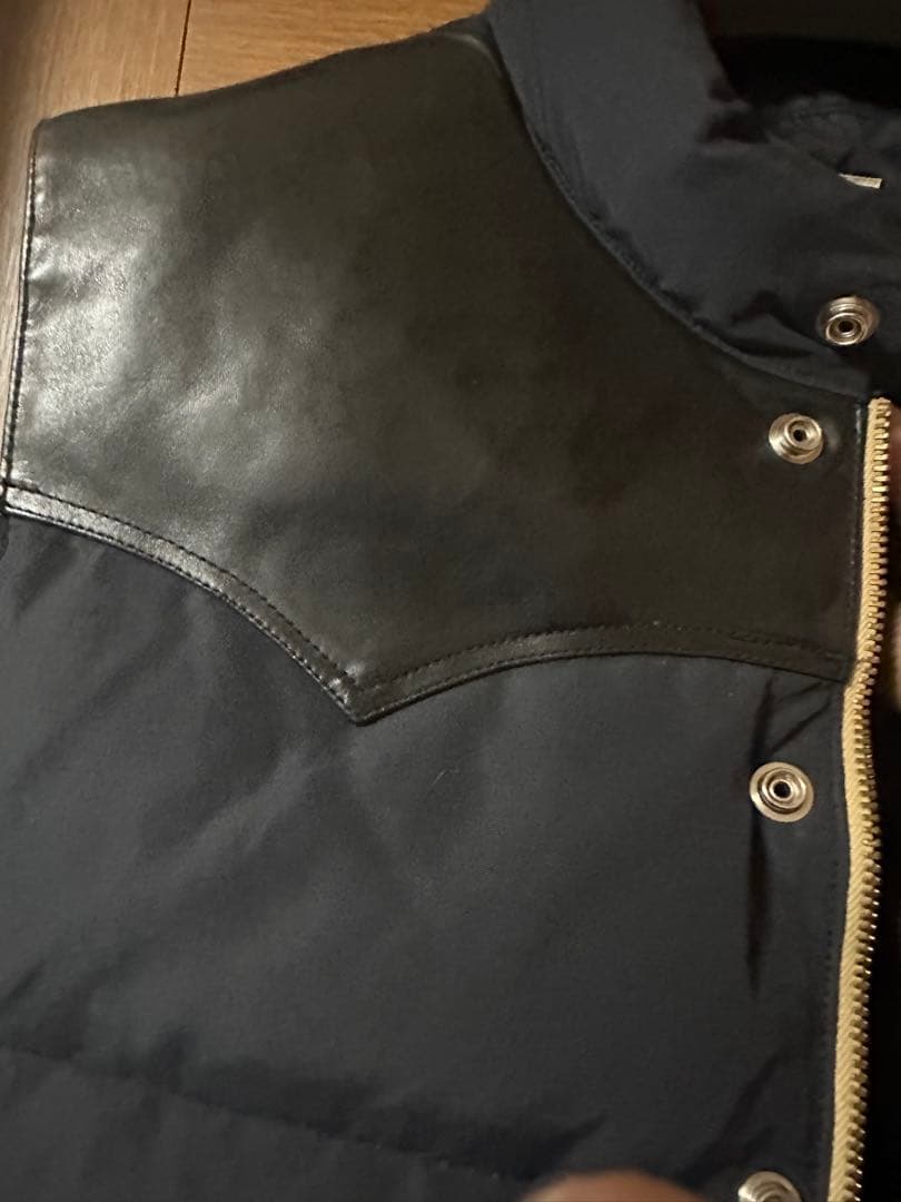 リヤルマッコイズレザーヨークダウンベストジャケット