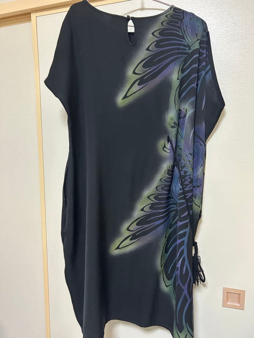 ヨーカン⭐︎カンムリワシ柄ドルマンワンピース　yokang