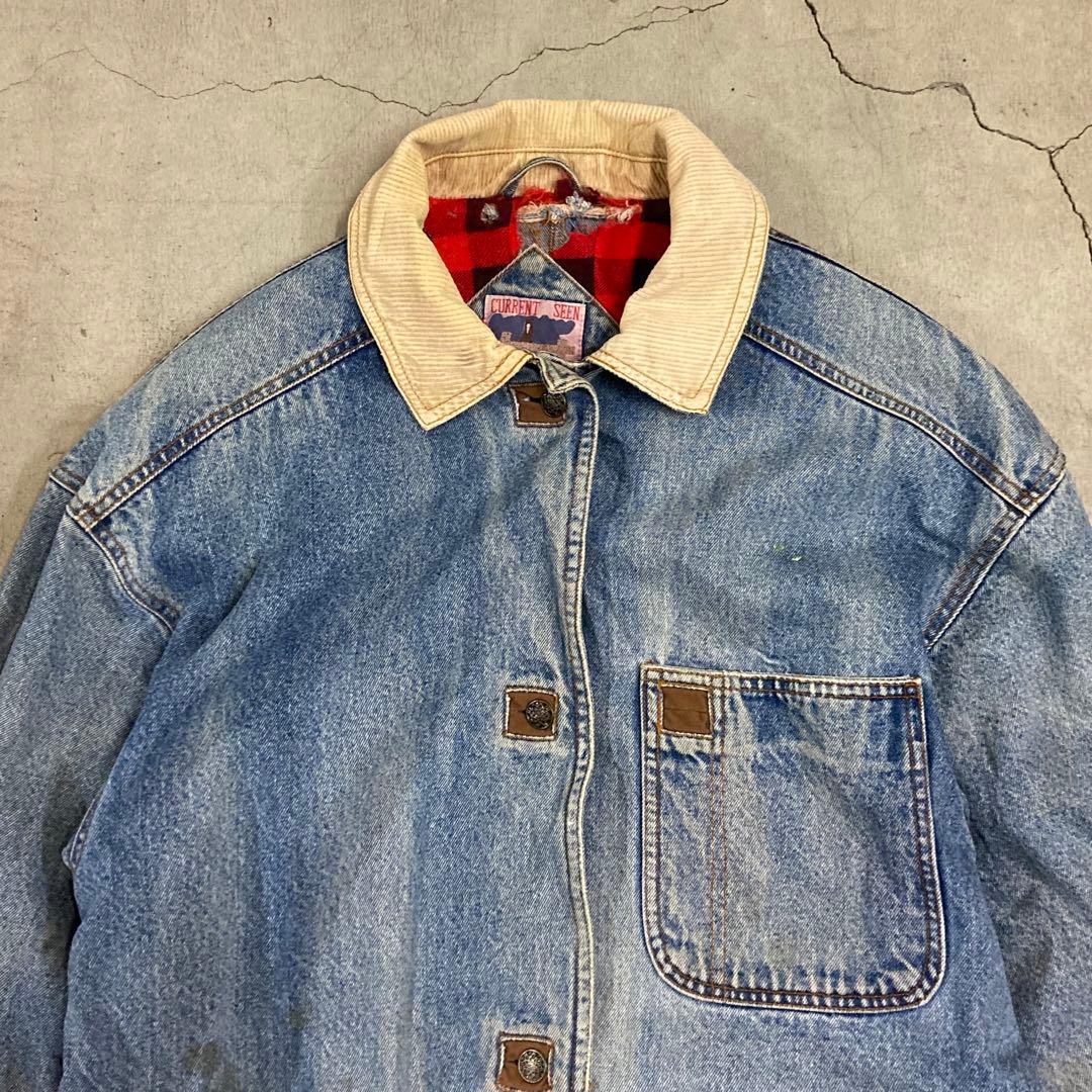 80年代 ビンテージ CURRENTSEEN カバーオール デニム Lサイズ