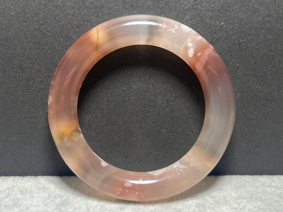 天然　桜瑪瑙バングル　54mm