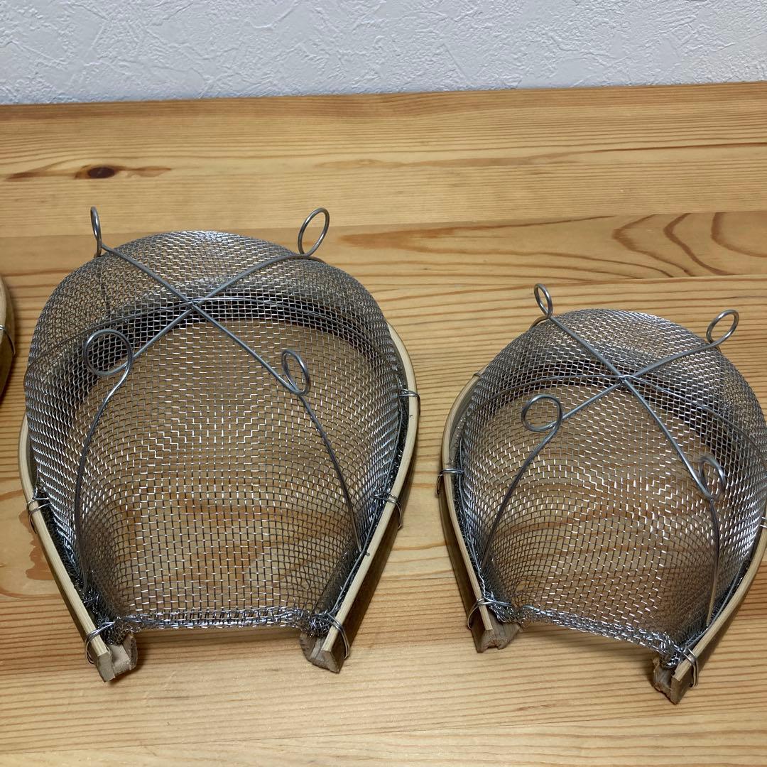 廃盤　虎竹　水切ステンレスざる　竹虎　希少　未使用　3個セット　ザル　竹細工