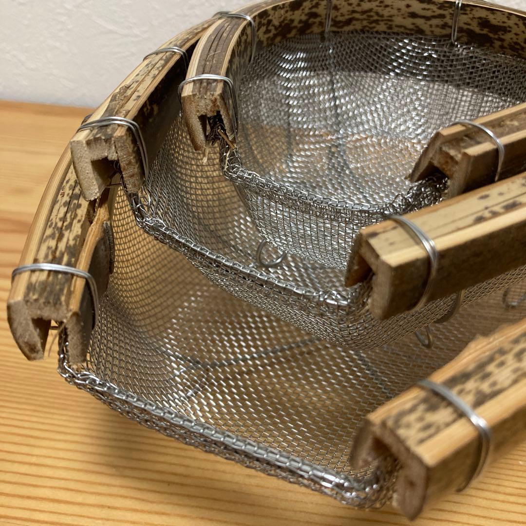 廃盤　虎竹　水切ステンレスざる　竹虎　希少　未使用　3個セット　ザル　竹細工