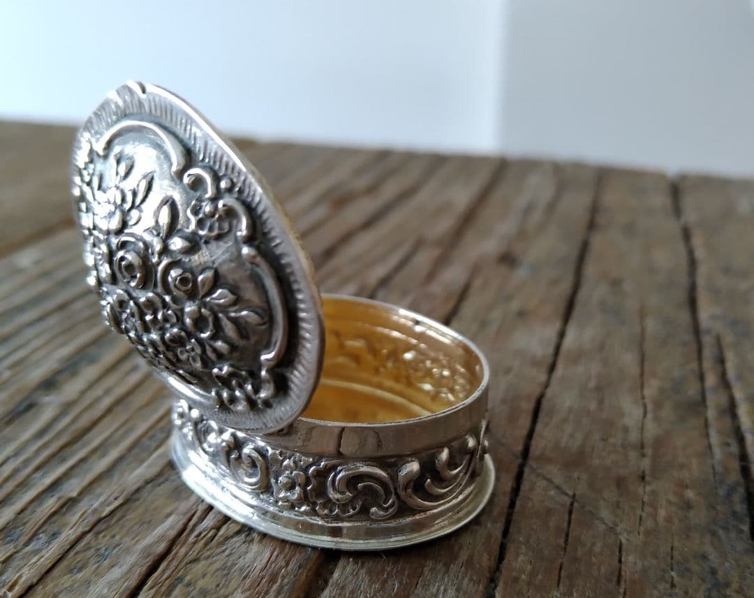 835 Sterling Silver Pill Box シルバーピルケース