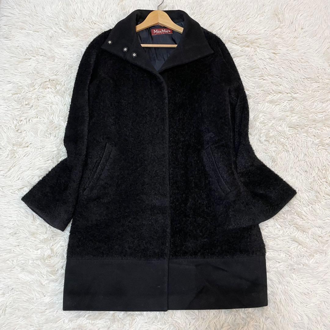 希少✨大きいサイズ マックスマーラ シャギーコート アルパカ XL ブラック