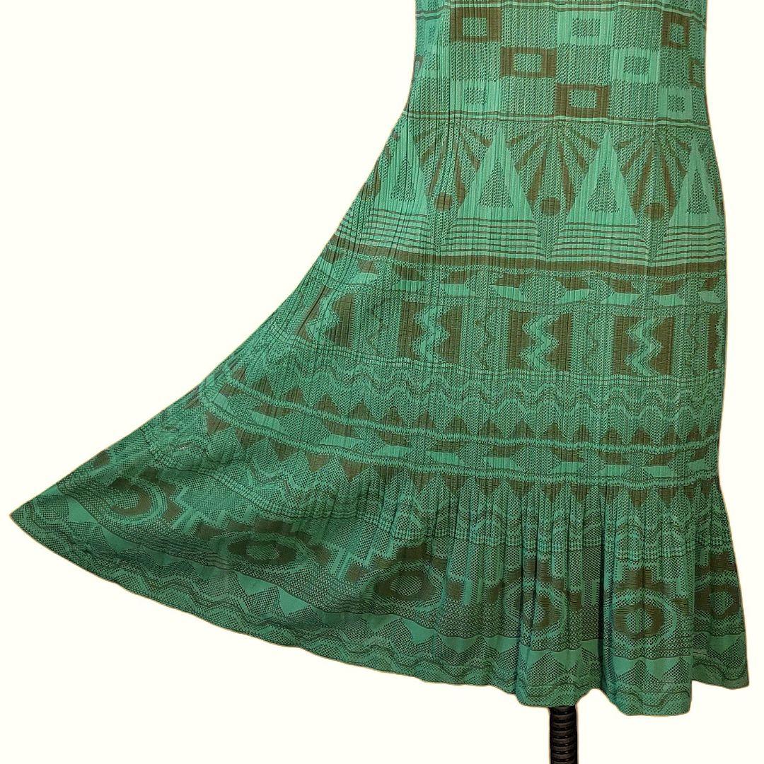 ☆ プリーツプリーズ イッセイミヤケ インナー付き メッシュ ワンピース ☆