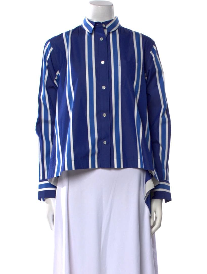 ハッピー　sacai アシンメトリー ストライプシャツ 【美品】