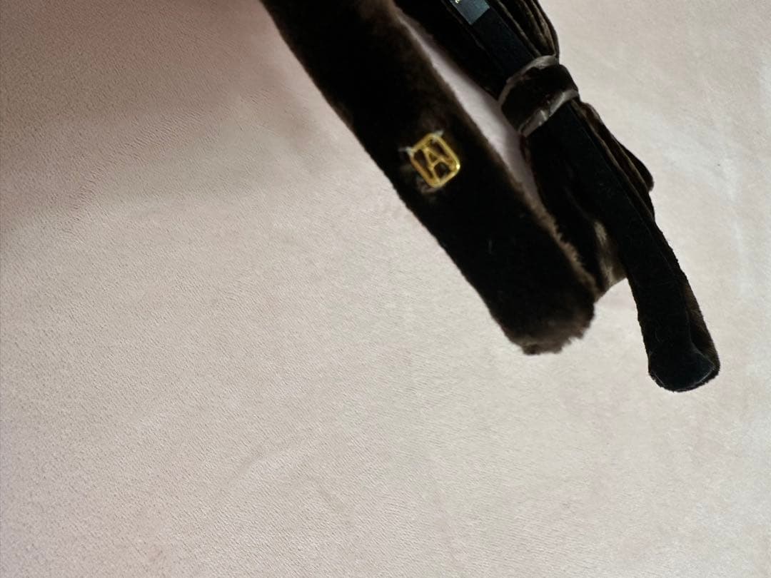 ALEXANDRE ベルベット カチューシャ　ブラウン