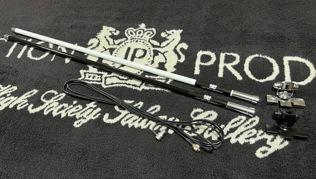 最新作！送料込！100cm VIPアンテナ 白　本物ジャンクションプロデュース