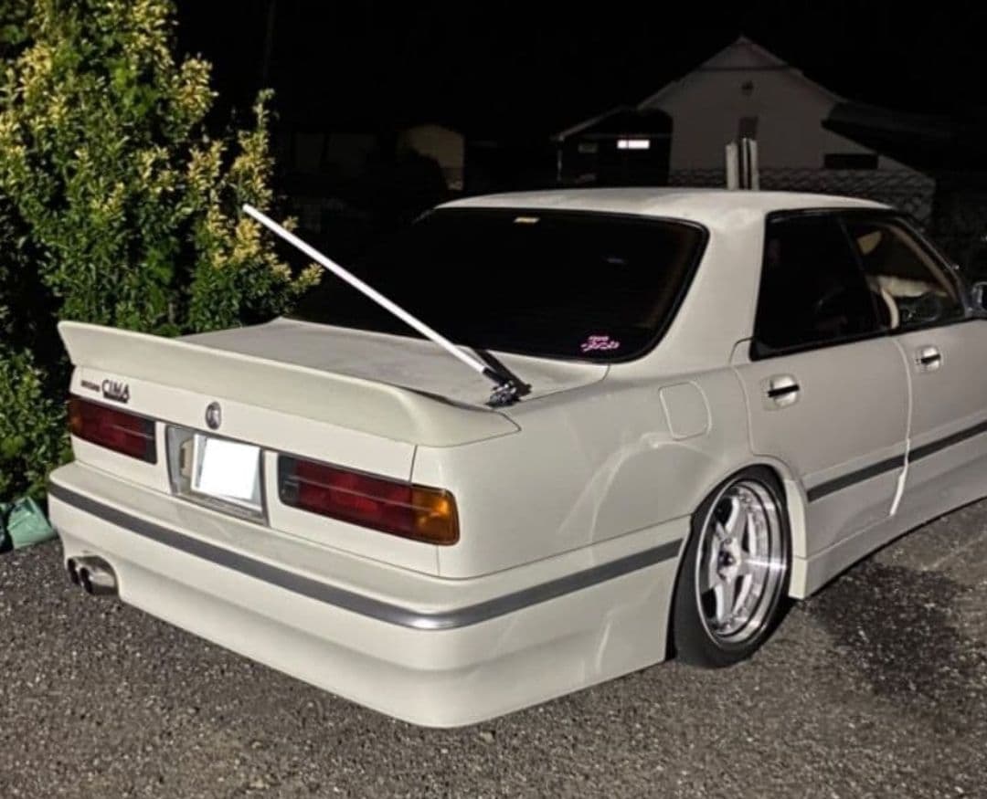 最新作！送料込！100cm VIPアンテナ 白　本物ジャンクションプロデュース