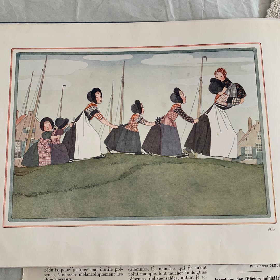 稀少1912年ルメール美しいアンティーク絵本　洋書　古書ジャンクジャーナル楽譜