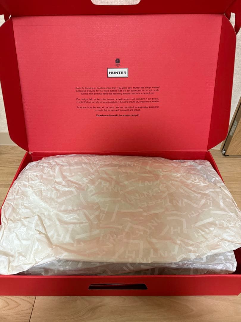 HUNTER 防水ボアロングブーツ ブラック　25センチ