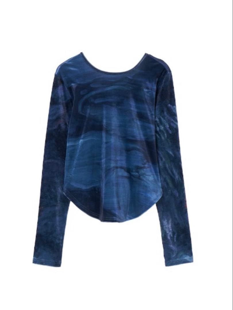 Velour Art Print Top/ベロアアートプリントトップ