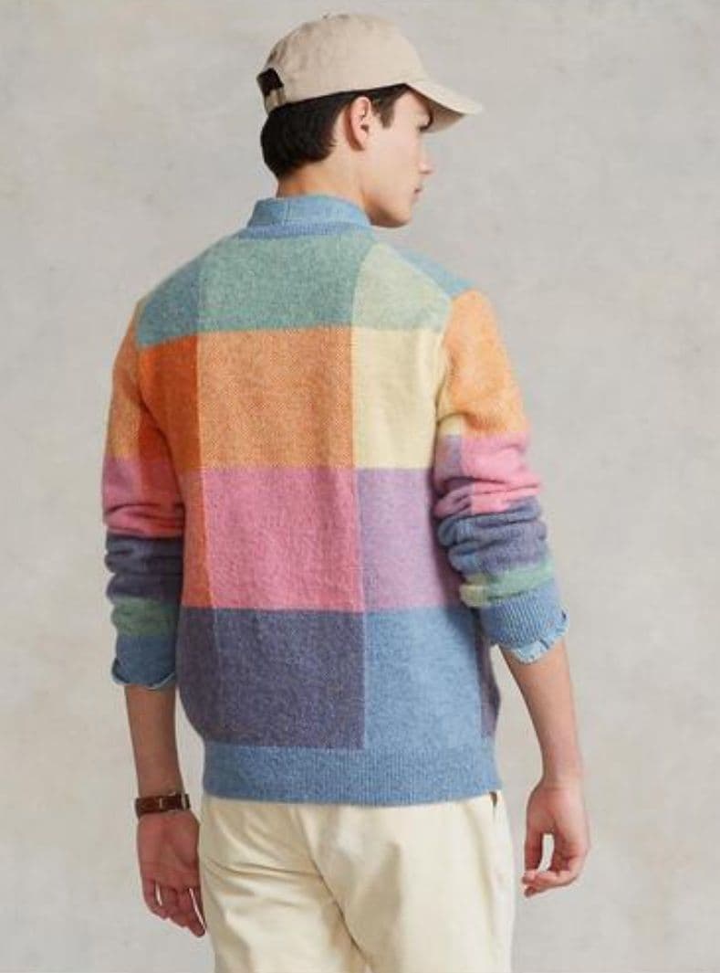 高級ライン♡ラルフローレン　ふわふわパターンカラーウールニットセーター　カラフル