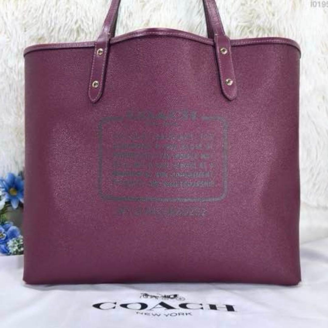 【極美品】コーチ 80232 リバーシブル トートバッグ レザー A4可 肩掛け