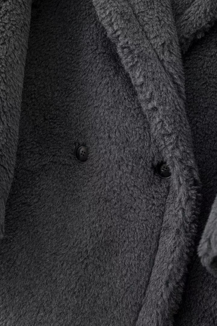 Max Maraテディベア コートグレー ファー ロングコート