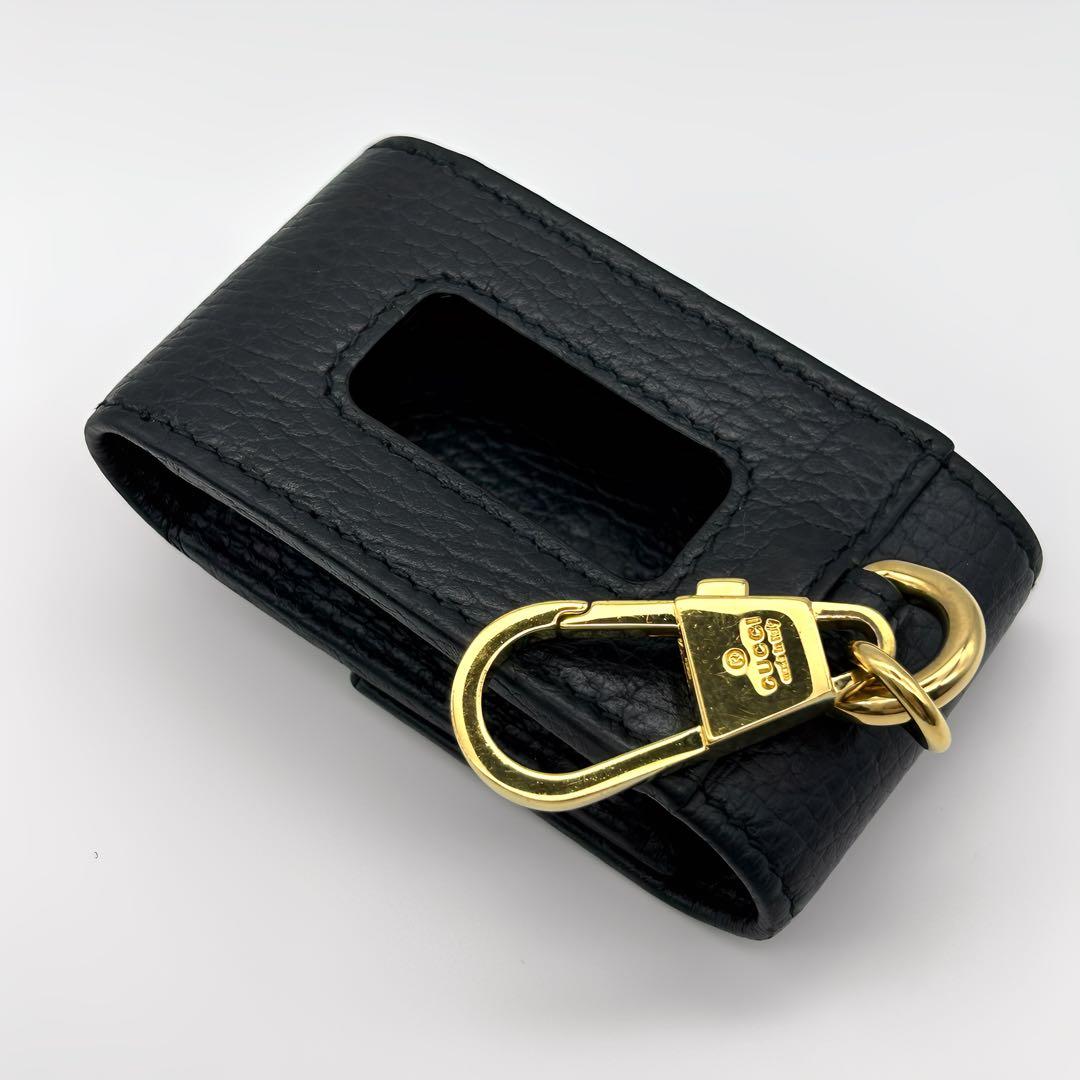 【極美品】 GUCCI スマートキーケース プチマーモント GGロゴ ブラック