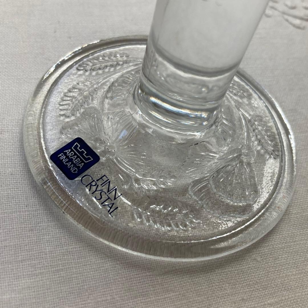 AZ174 ARABIA社 アラビアクリスタル　お花柄エンボスガラスのコンポート