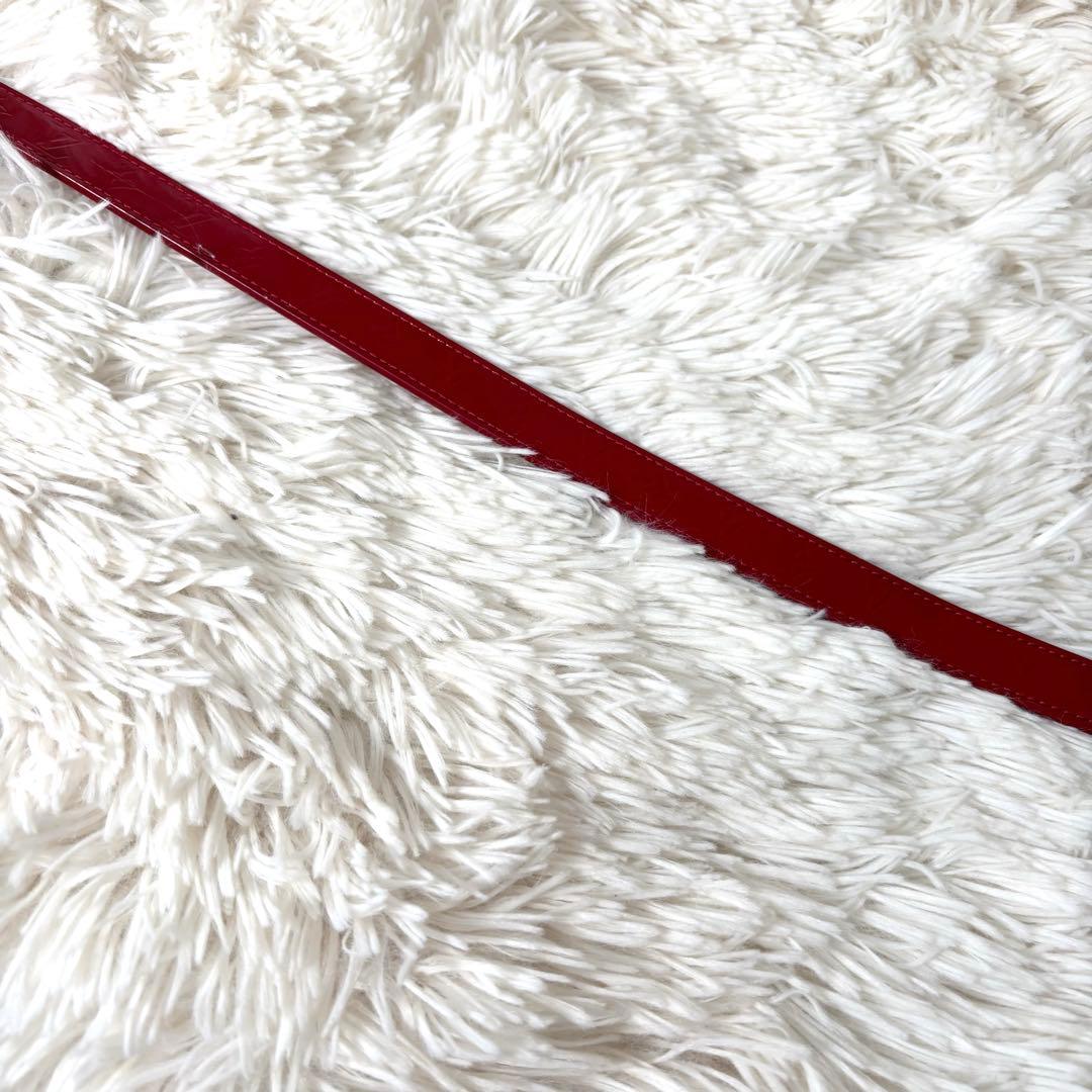 【正規品】ルイヴィトン　ベルト　モノグラム　ヴェルニ　エナメル　赤