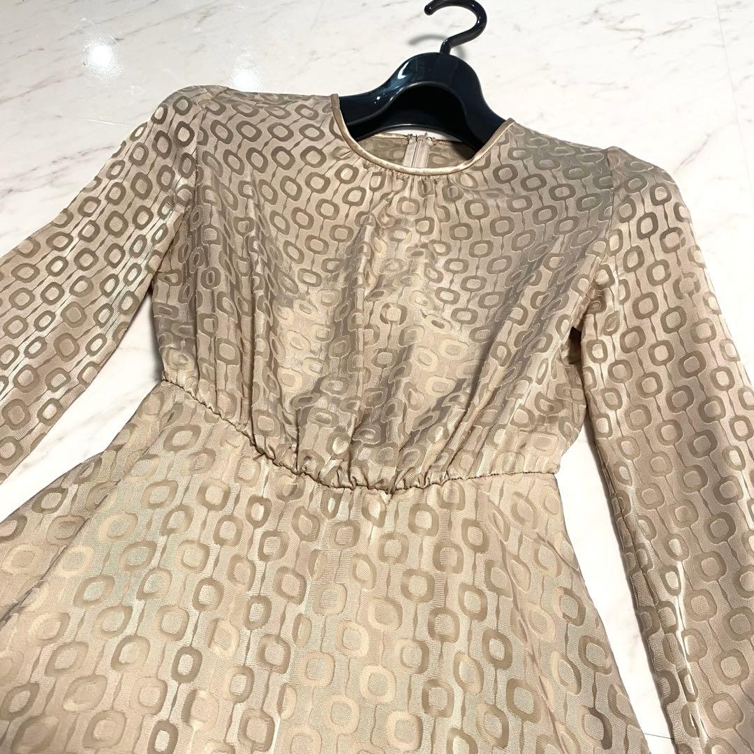 【極美品】アナイ スクエアキカオパール ワンピース ロング丈 ベージュ 人気