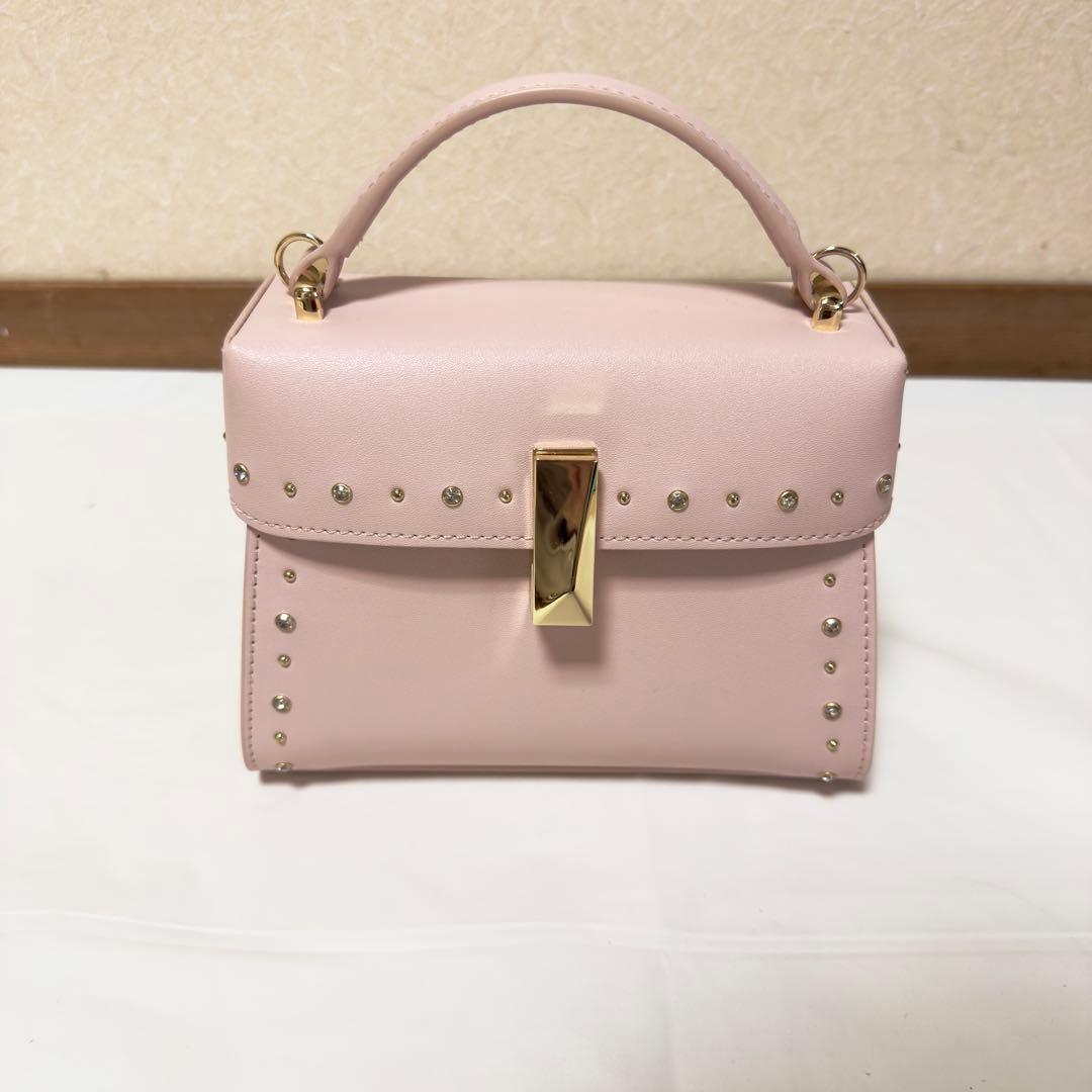 CELFORDリュタン ビジュースタッズポシェット Sサイズ ピンク