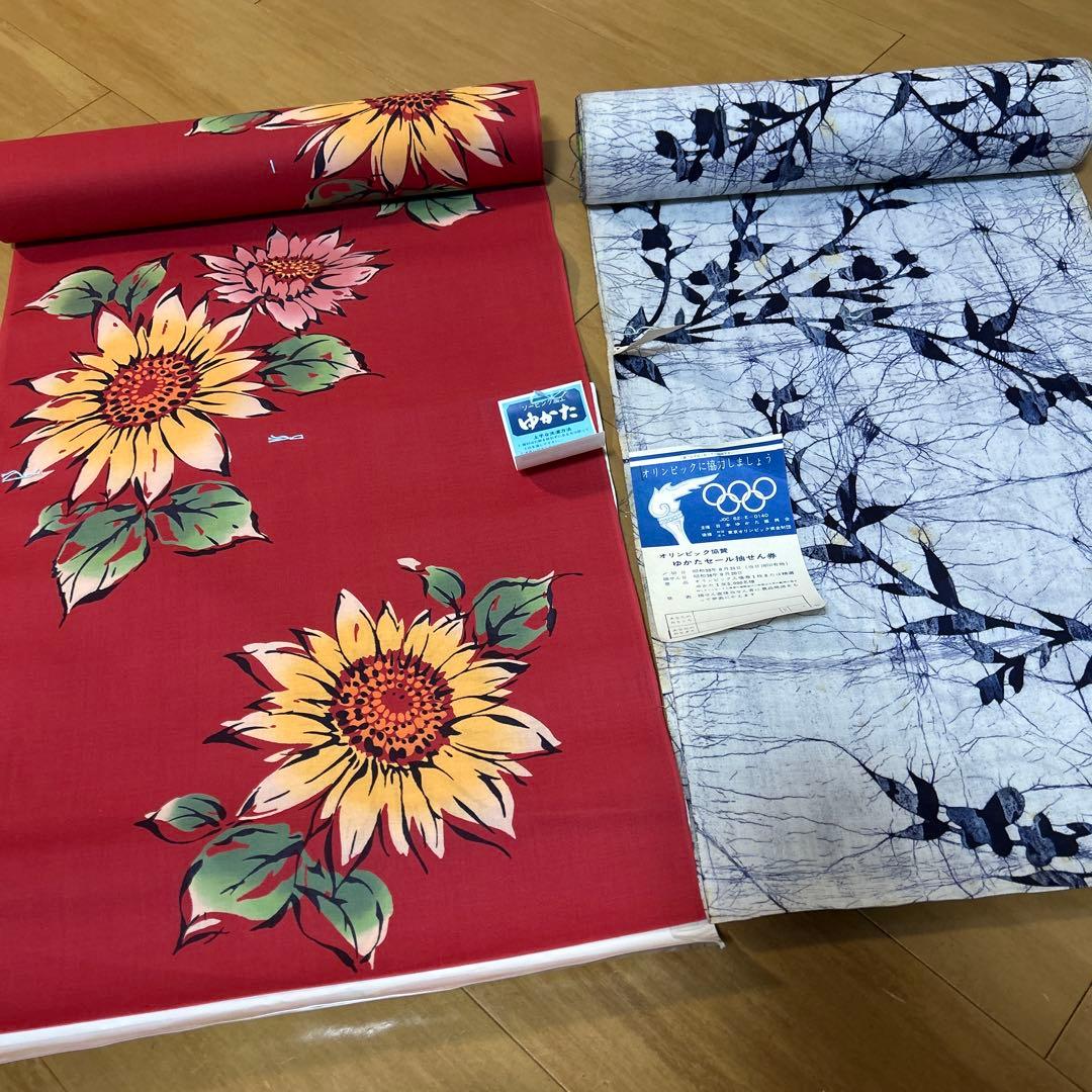 3 浴衣反物　純綿　まとめ　１０点セット