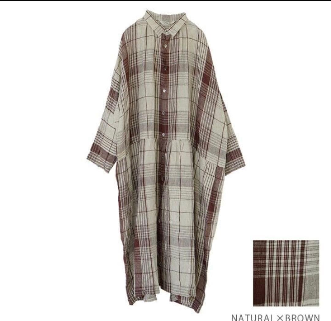 ichi antiques リネンワンピース