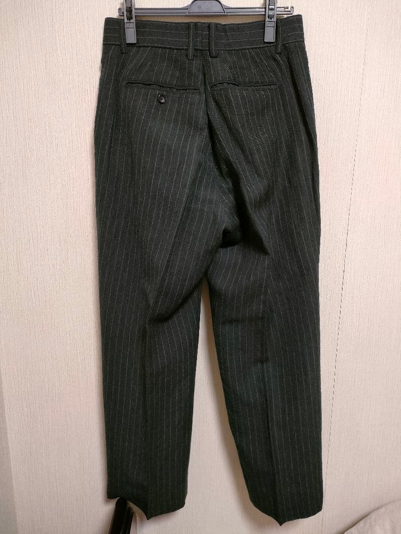 a.presse ストライプスラックス チャコールグレー