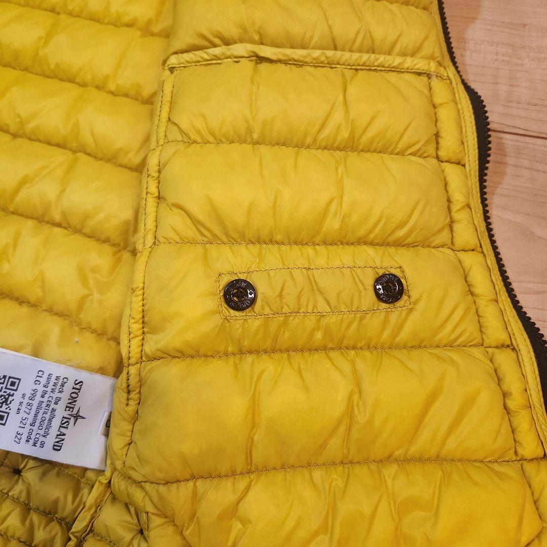 [即日発送]ストーンアイランド ダウンベスト イエロー Ｓ