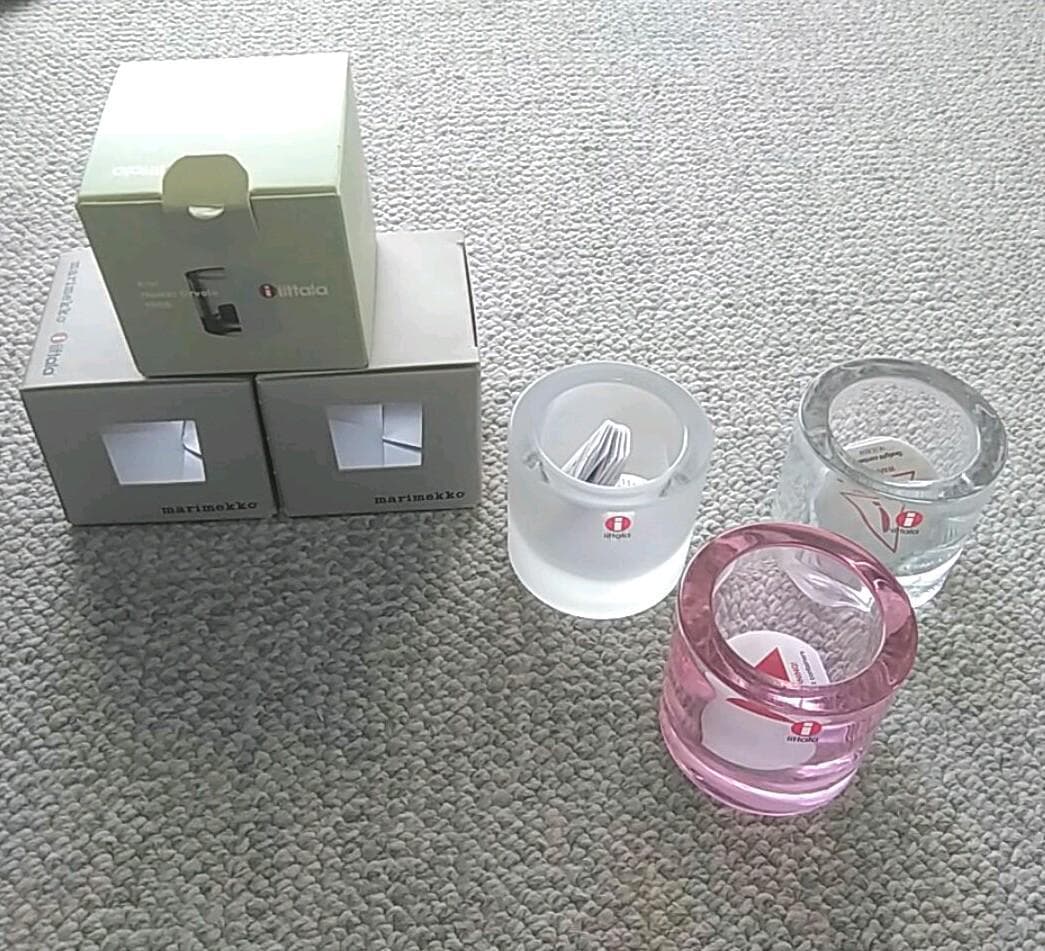 新品★廃盤　ペールピンク　KIVI　イッタラ　クリア　フロスト　3個セット