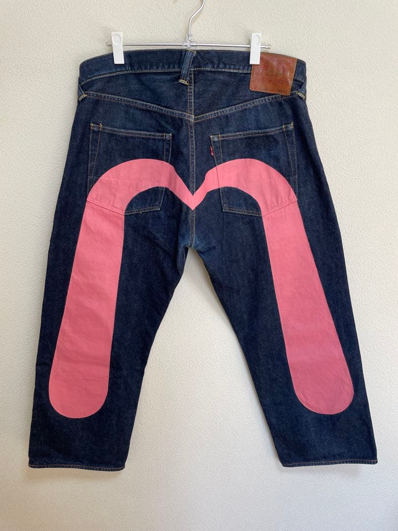 EVISU No.2 Lot.2000 W38×32 ピンク大黒　日本製　カモメ