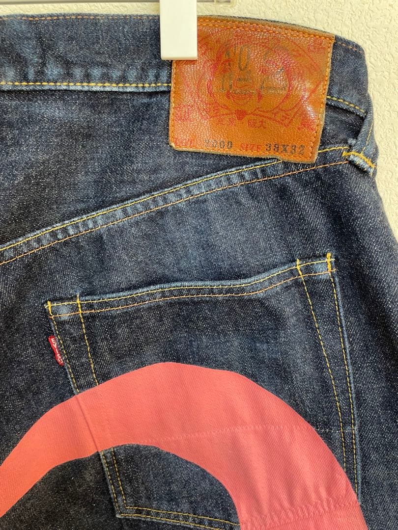 EVISU No.2 Lot.2000 W38×32 ピンク大黒　日本製　カモメ