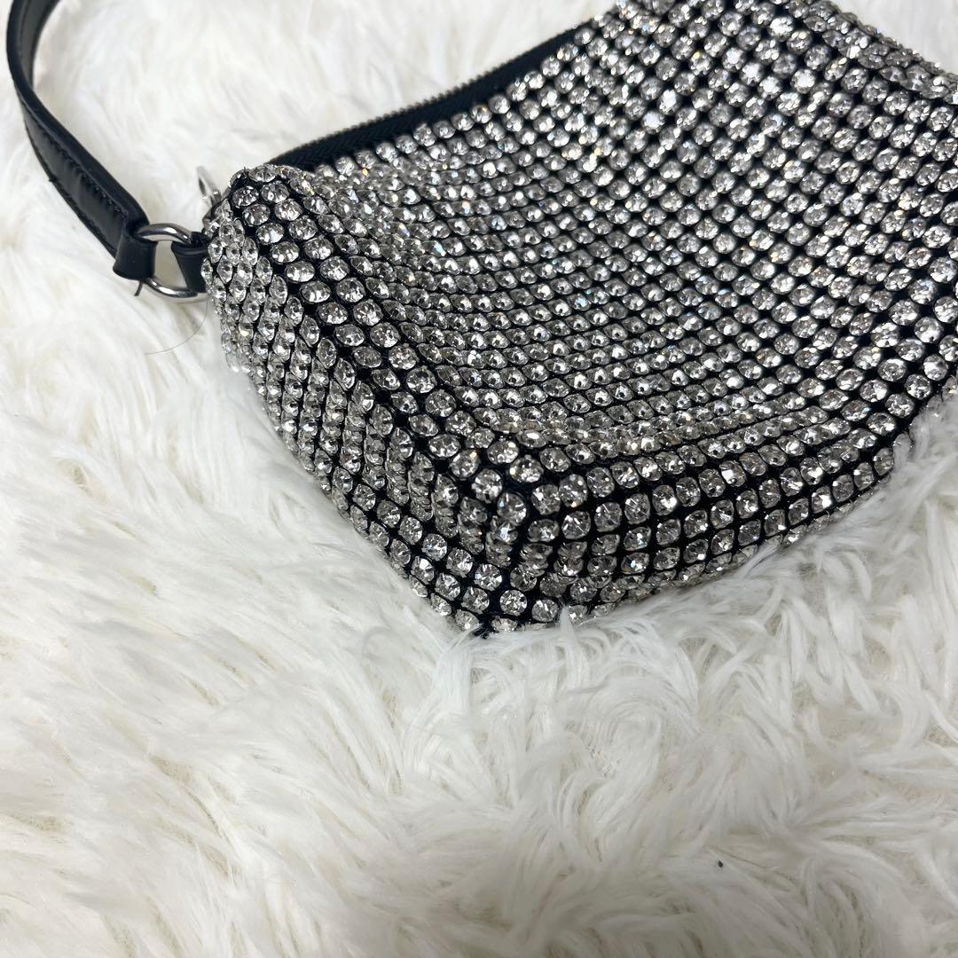 【美品】 アレキサンダーワン heiress ラインストーンメッシュポーチ