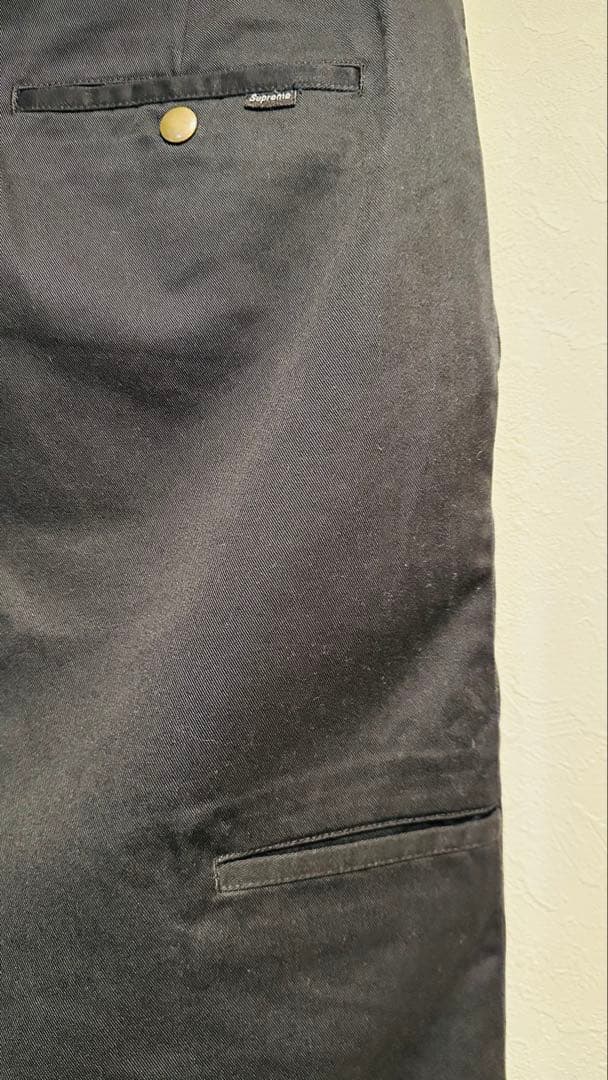 supreme work pants チノパン　34 黒